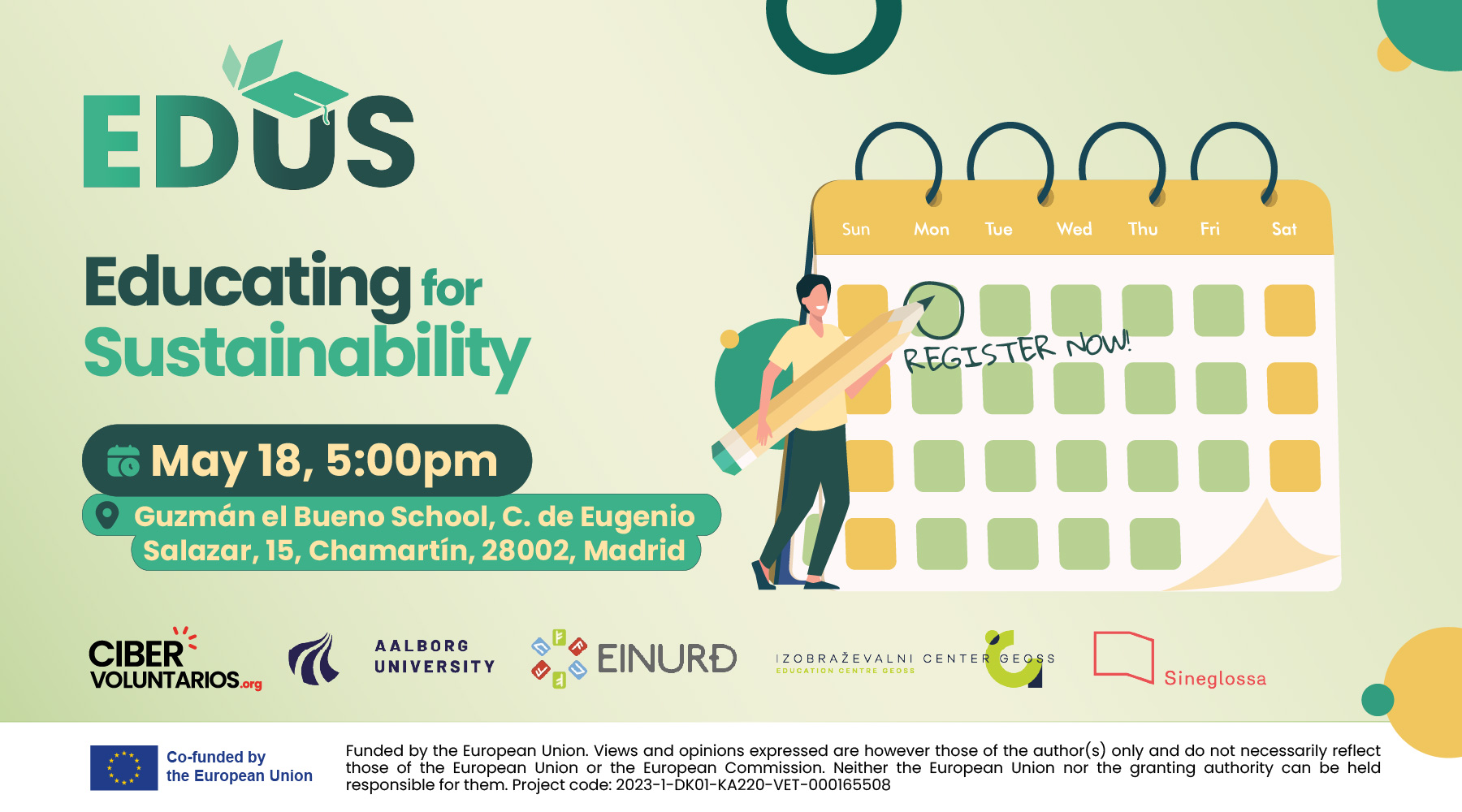 Join the EDUS Multiplier Event in Madrid on Education for Sustainability